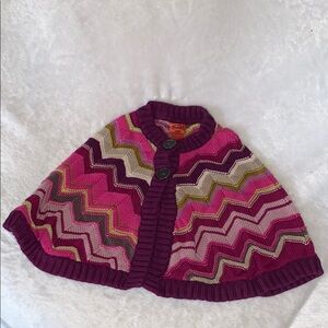 Gently Loved Missoni by Target Colorful Zigzag Kids Cape